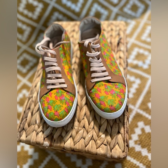 Anthropologie-Floral tennis shoe/sneaker-10M - Picture 4 of 9